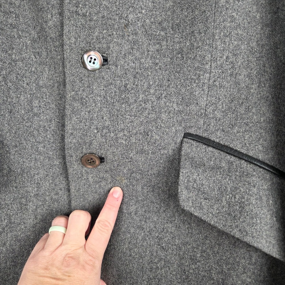 Vintage Cortefiel Mens Gray Wool Blazer Size 40 Moon Sun Lined‎ Celestial - Picture 13 of 14